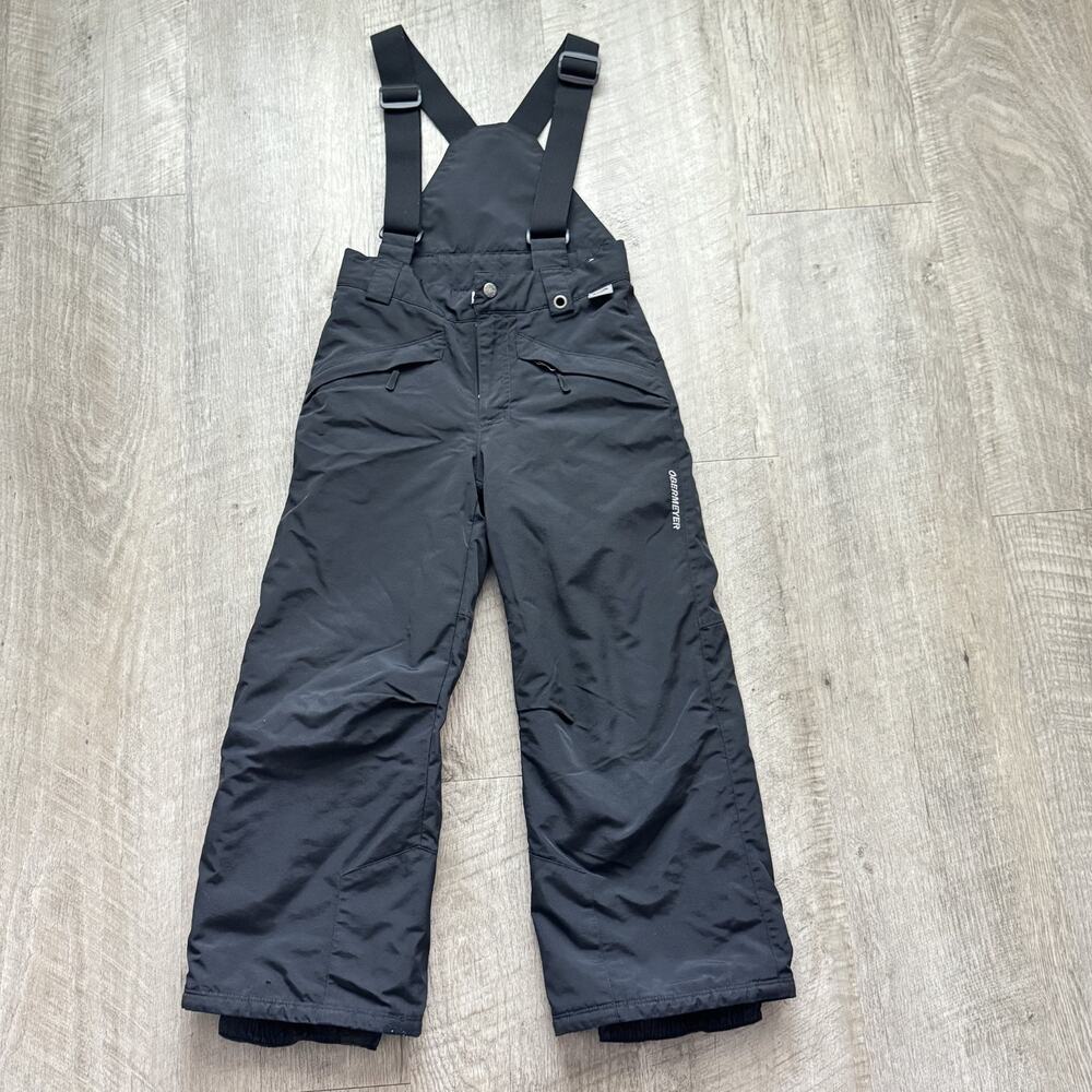 Obermeyer Kids Black Ski Bibs Size 6 Adjustable Straps Waist Lined Snowboard